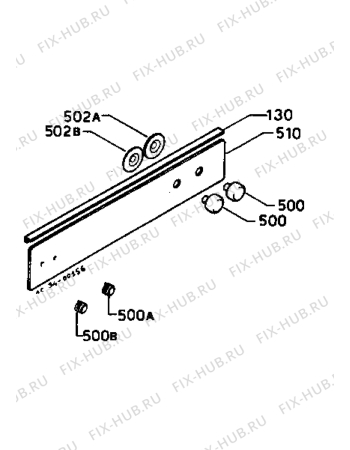 Взрыв-схема плиты (духовки) Zanussi BM91C - Схема узла Command panel 037